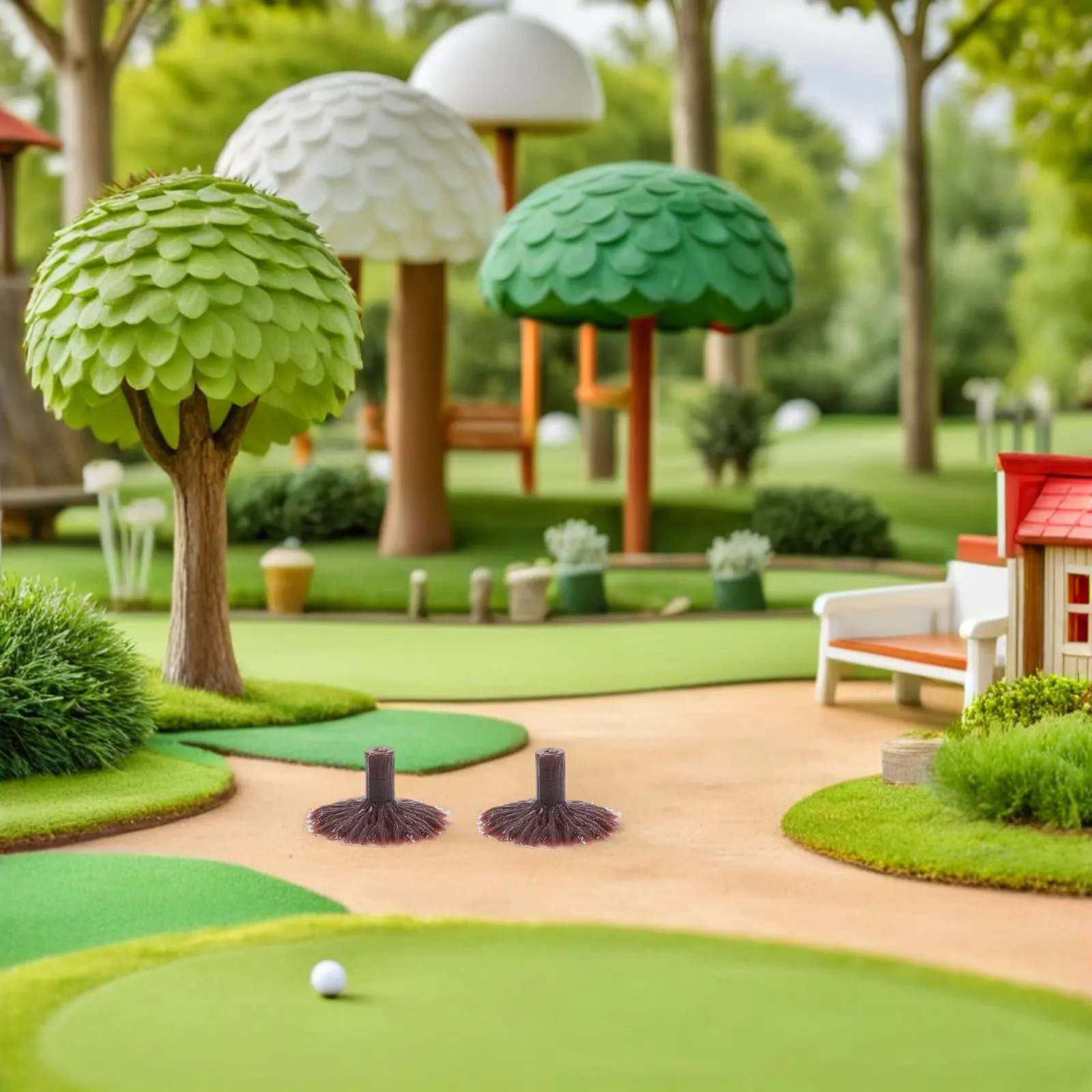 

50pcs Trees Base: High-Simulation Diy Assembly For Diorama Train Scenery Micro Landscape Sand Table Decor Replacement Mini Tree