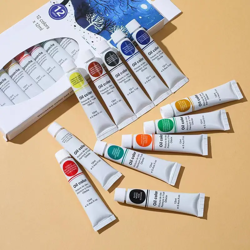 12-color watercolor paint single pack, 6ml/12ml art supplies, hand-painted painting paint watercolor