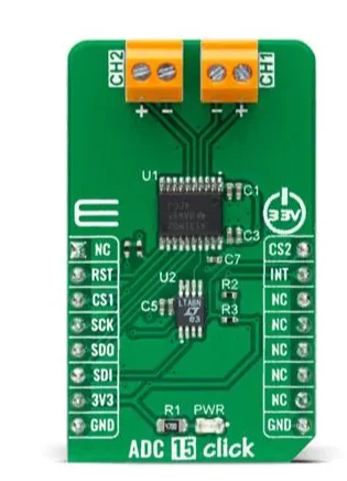 

MIKROE-4890 ADS131M02 Mikroe ADC 15 Click ESP32