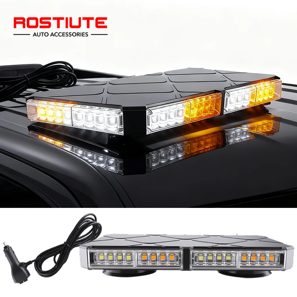 

4 Side Auto Stroboscopes 12-24V Led Strobe Warning Light Car Roof Magnet Emergency Strobe Lights Amber Flashing Signal Beacon
