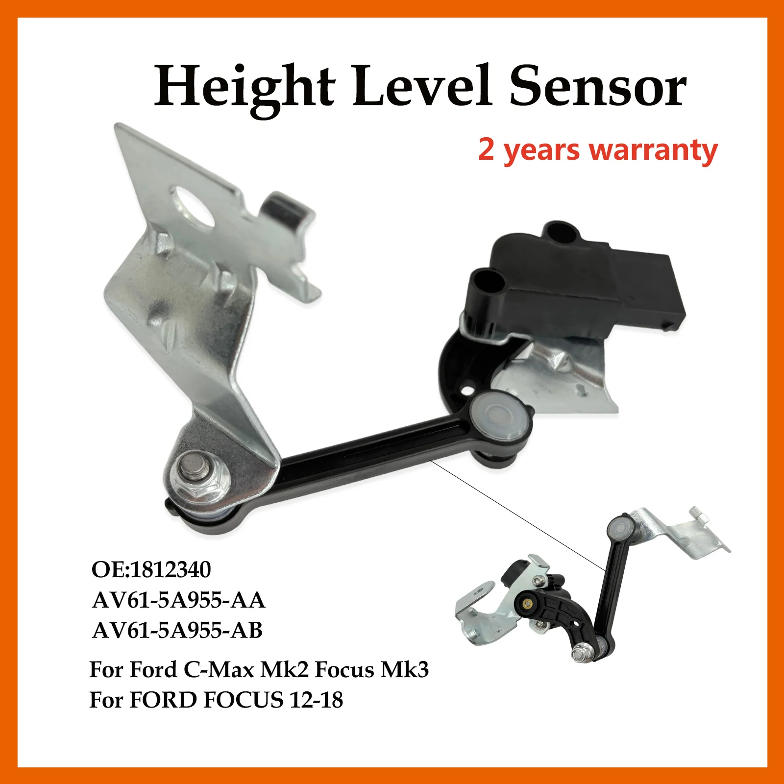

1812340 AV61-5A955-AA AV61-5A955-AB Кронштейн датчика высоты задней части кузова в сборе, подходит для Ford C-Max Mk2 Focus Mk3 FORD FOCUS 12-18