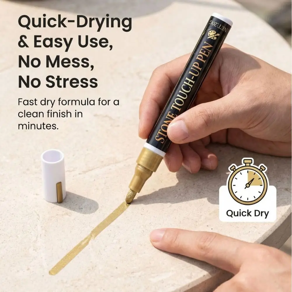 Durable 3mm Tip Stone Repair Pen Large Capacity Waterproof Tombstone Paint Marker Permanent Weatherproof Paint Pen Tombstone