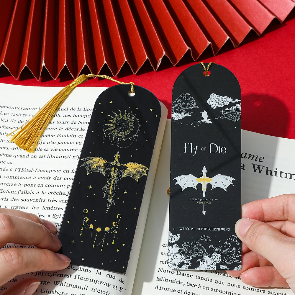 Fourth Wing Dragon Acrylic Bookmarks Fantasy Gothic Bookmarks Bookworms Book Fans Book Markers Student Study Stationery
