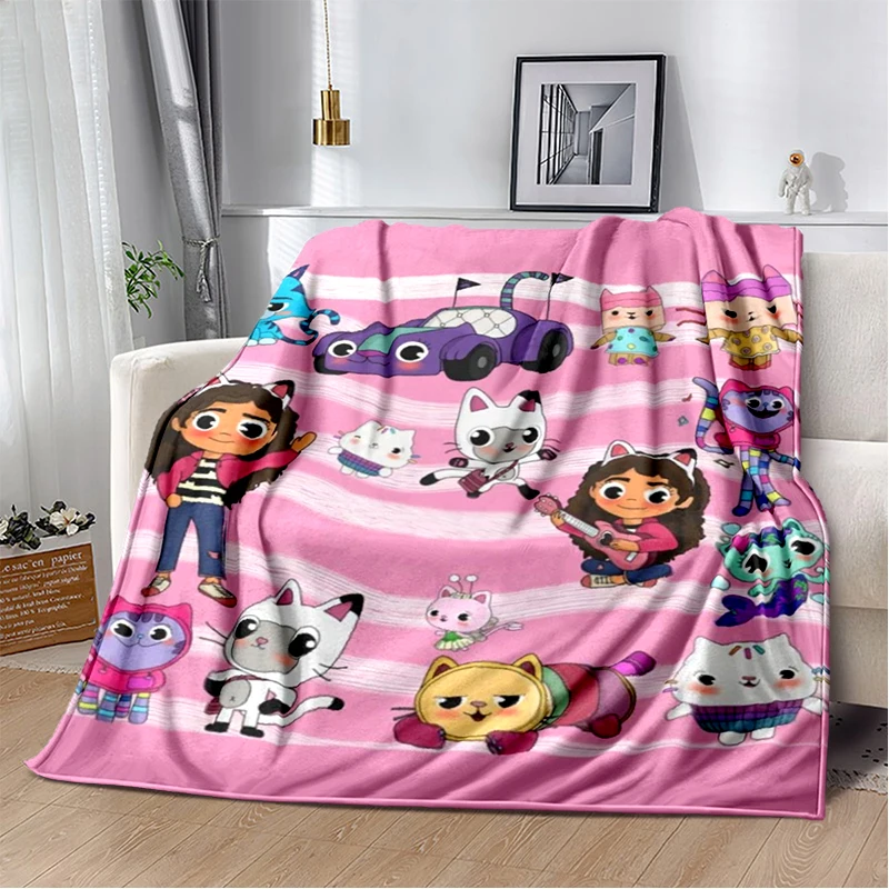 Cartoon Anime Gabby's dollhouse Cute Super Soft Throws Blanket,Warm Cozy Blanket for Bed,Sofa,Bedroom,Living Room,Travel,Camping