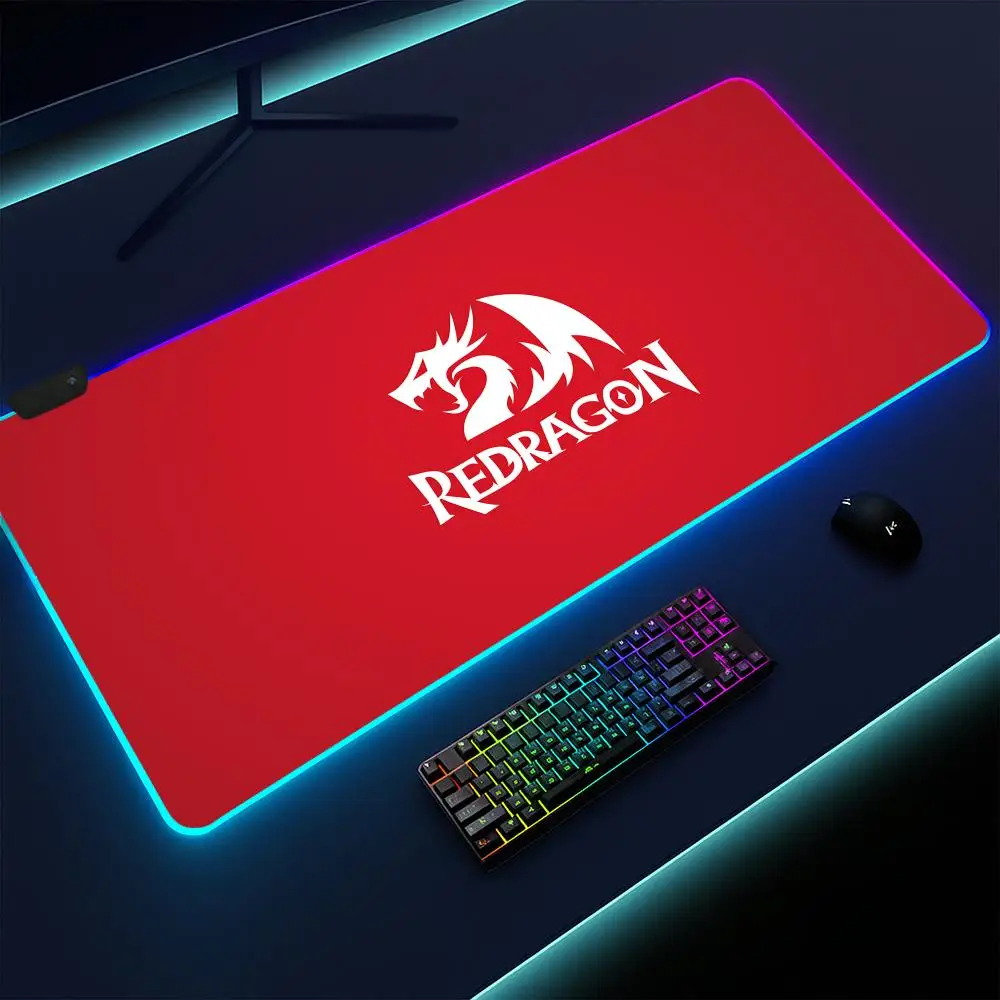 

Коврик для мыши Super Redragon Игровой коврик, светодиодная подсветка, нескользящая основа, водонепроницаемый, большой настольный коврик, мягкая поверхность