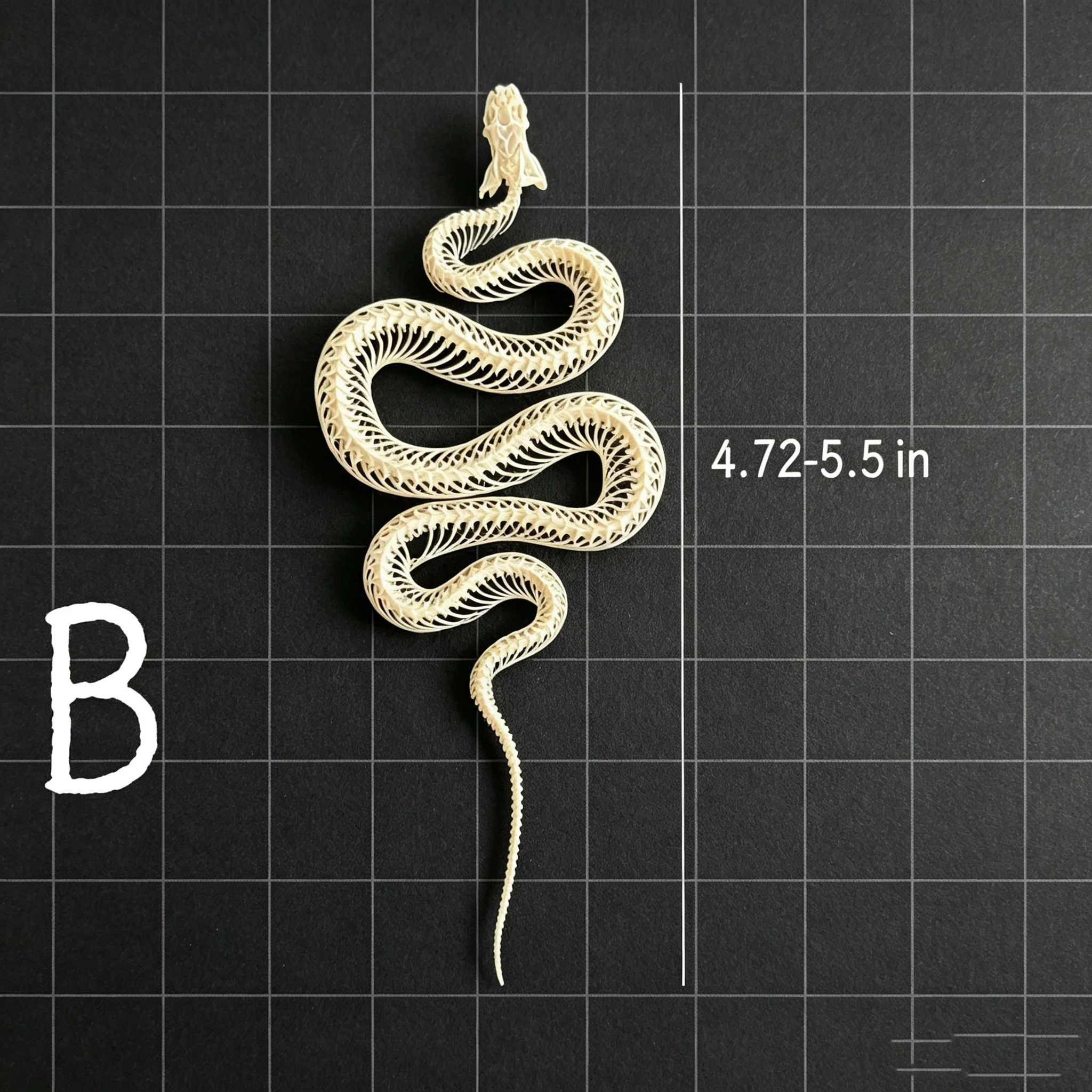 Real Snake Skeleton Skull Animal Specimens Decor - Model Animals Bones Specimen,Taxidermy Supplies for Science Education