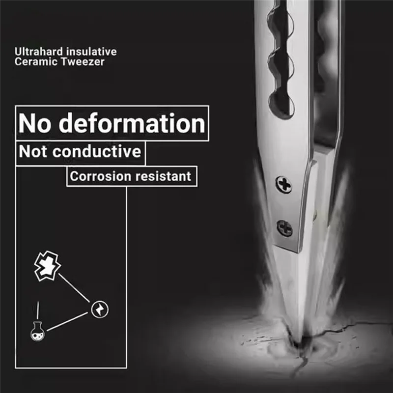 ملقط عازل للغاية TW31، مضاد للكهرباء الساكنة، لأداة إصلاح رقاقة الهاتف المحمول لتثبيت وحدة المعالجة المركزية/IC PCB A62X