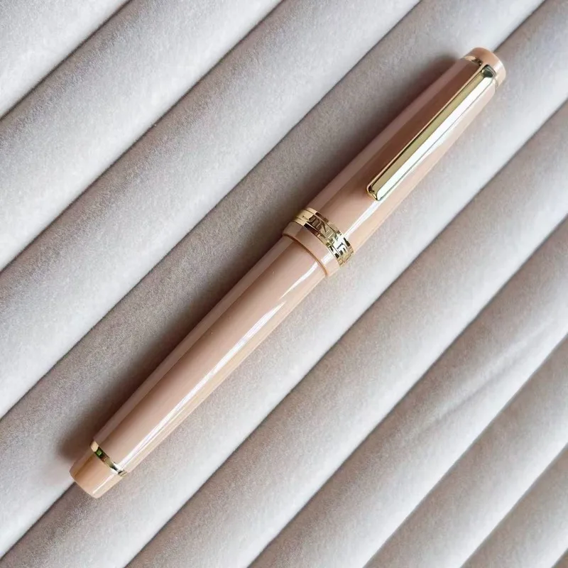 Luxury Jinhao Schmidt Nib Acrylic Pocket Fountain Pen No.5 Flex Tip Pocket Travel Business Daily Signature Collectible Writing