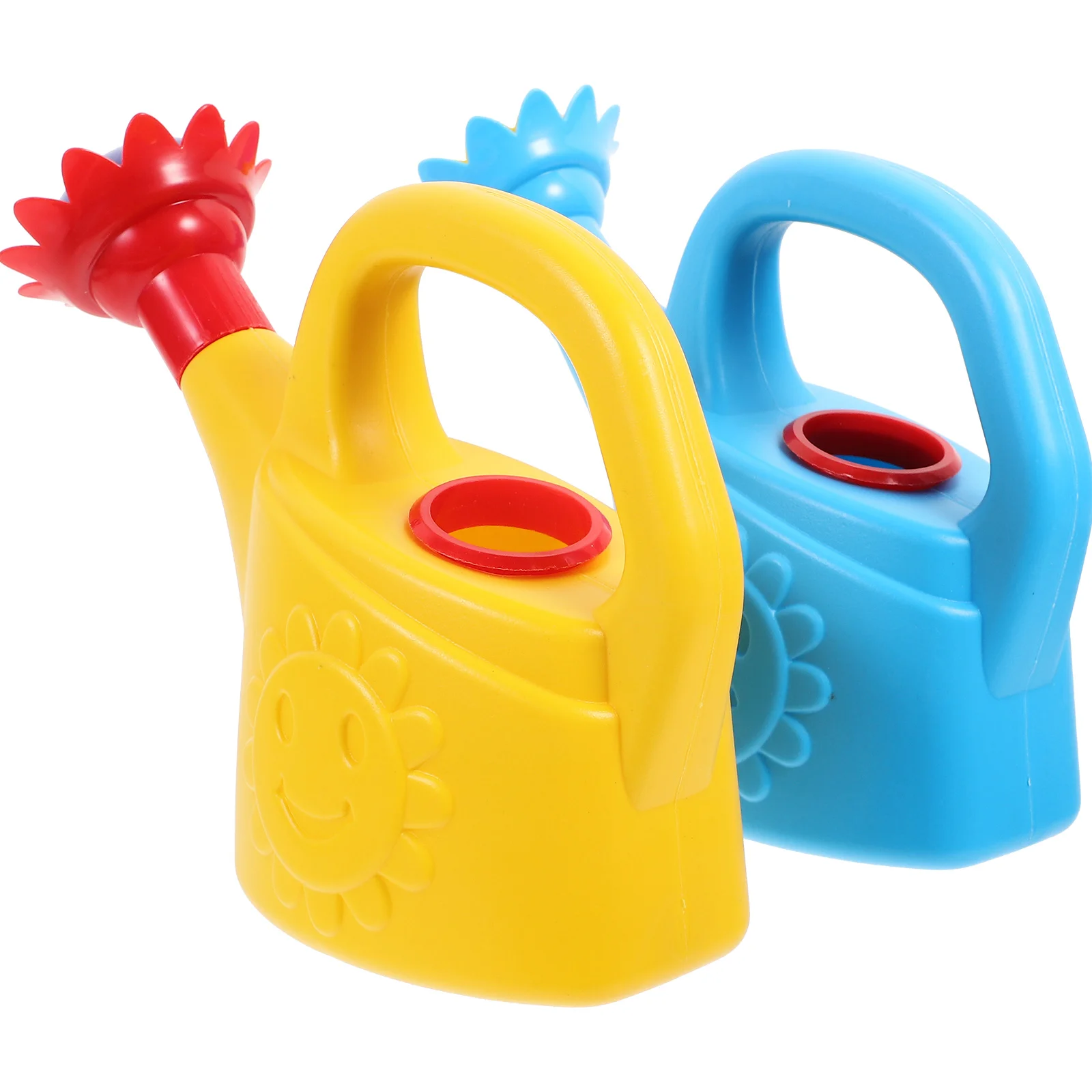 

2 Pcs Mini Watering Can Mother Baby Outdoor Plants Kids Toys 15X19CM Plastic Cans for Beach