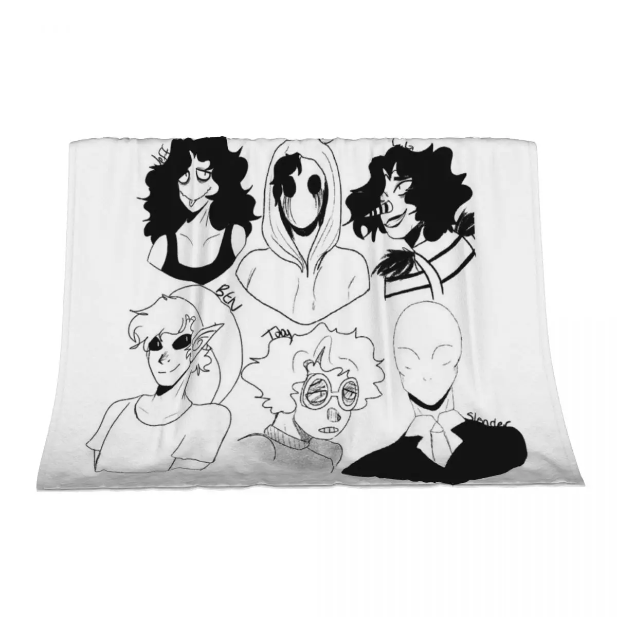 

Creepy pasta (main) group Throw Blanket Flannel Fabric Quilt christmas gifts Blankets