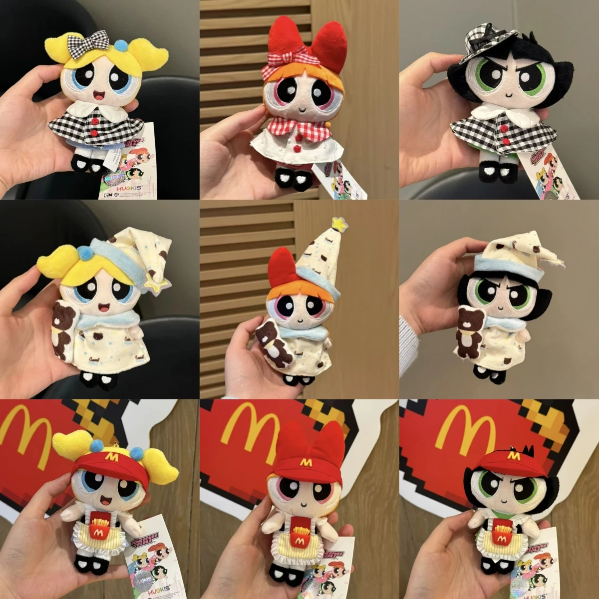 Peluche Anime Le Superchicche 12CM, Portachiavi Cartoon, Bambola Kawaii, Ciondolo per Zaino, Decorazione per Chiavi Auto, Regalo per Bambini