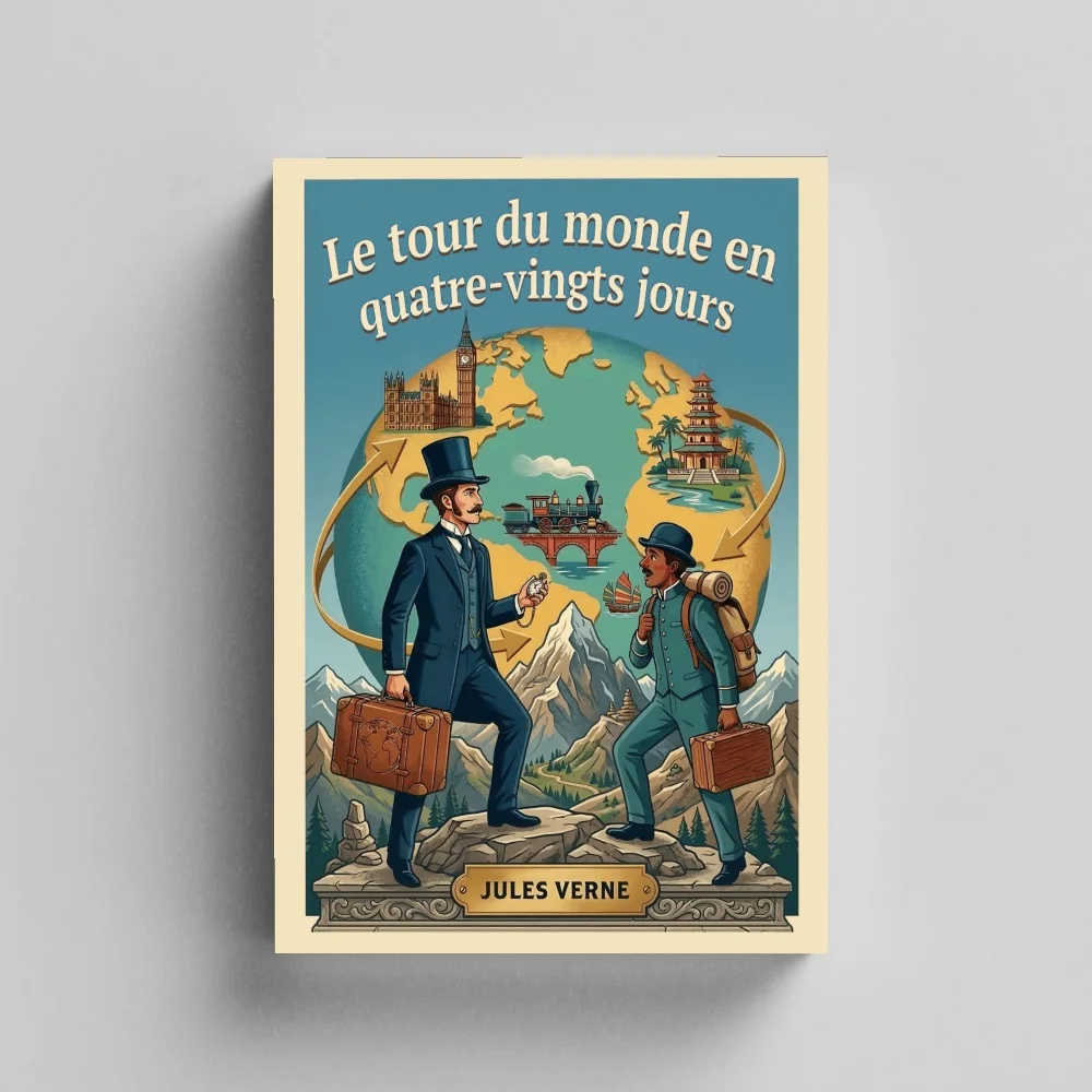 Around the World in Eighty Days (French Edition) by Jules Verne — Unabridged Original French Text, Classic Adventure Novel