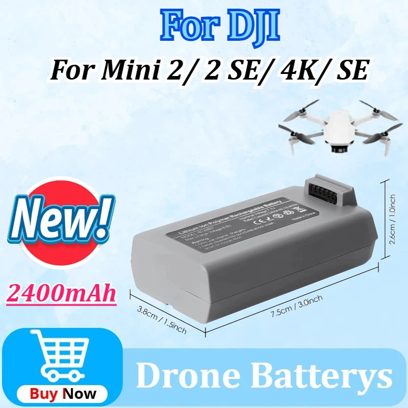 

New 7.7V 2400mAh 18.48Wh for DJI Mini 2/Mini 2 SE/Mini 4K/Mini SE Drone Battery Accessories High Quality Rechargeable Battery