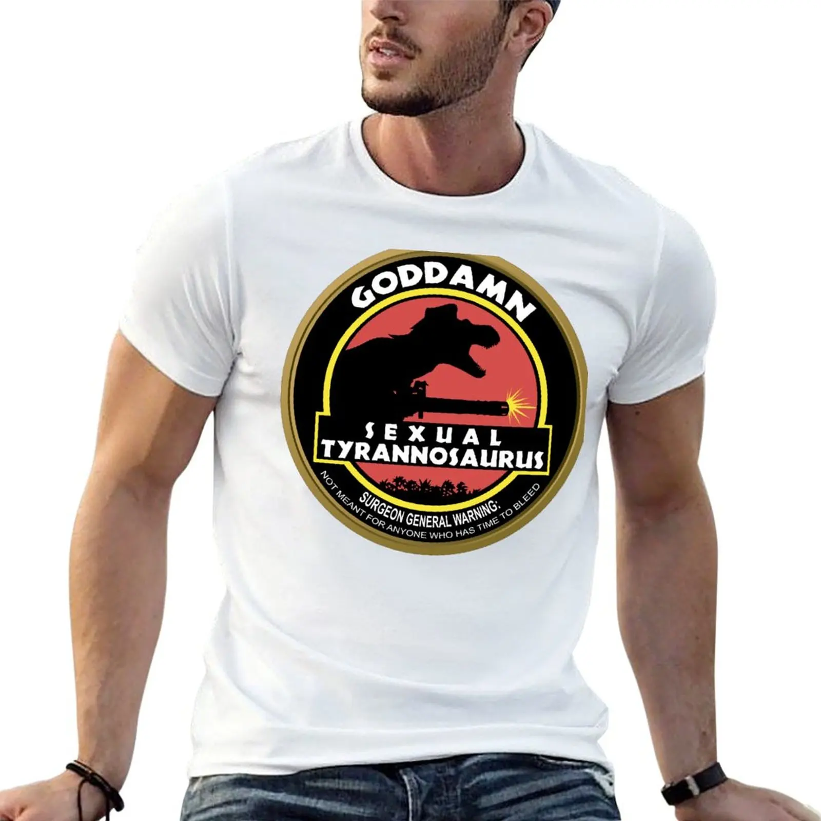 Sexual Tyrannosaurus T-Shirt Comfortable Work Wear Tee