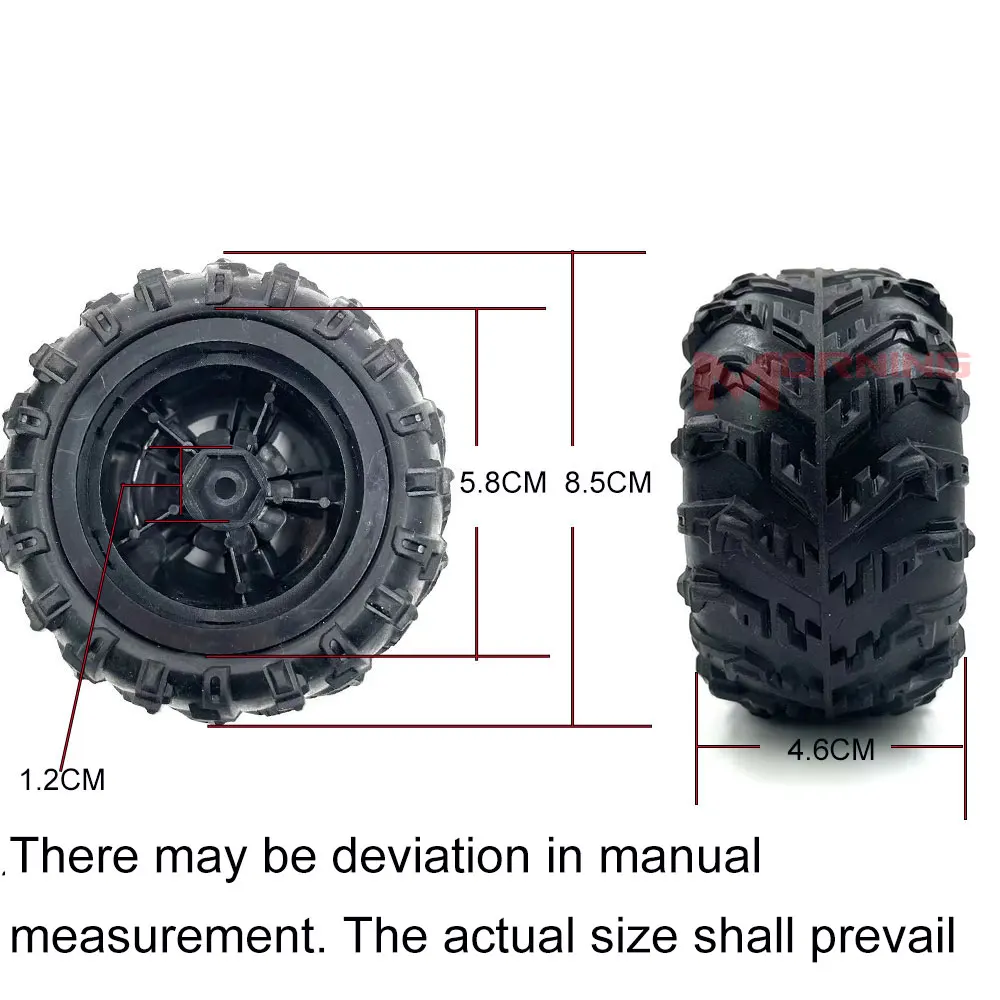 Oryginalny MJX H16H H16E H16P 16208 16210 1/16 części zamienne do samochodów RC Hyper Go ciężarówka akcesoria zamienne Off Road Wheel Tire