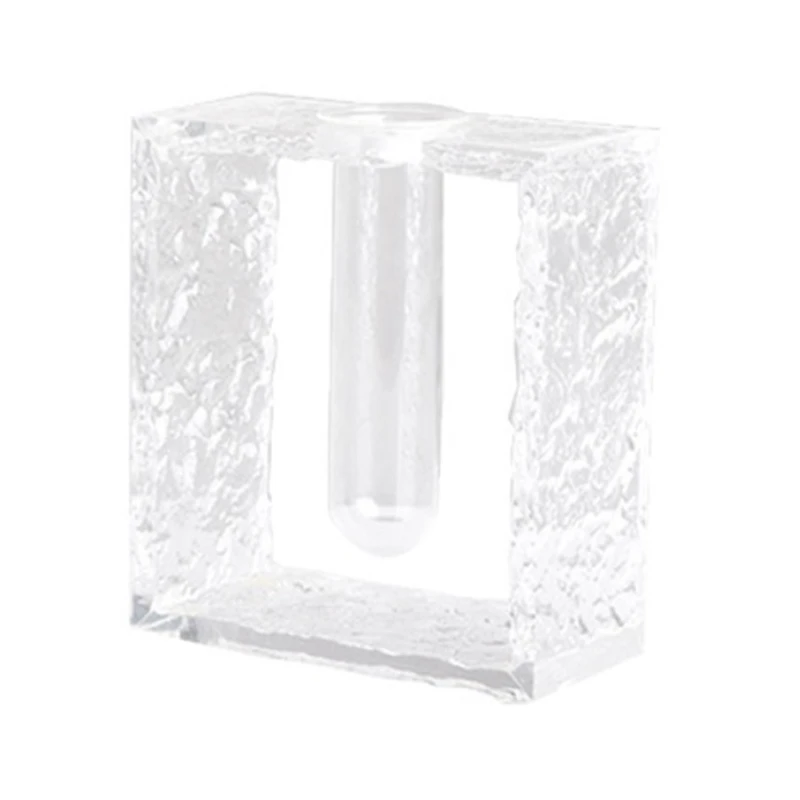 

Simple Modern Transparent Vase Living Room Office Decoration Flower Arrangement Hydroponic Container Vase Crafts-A