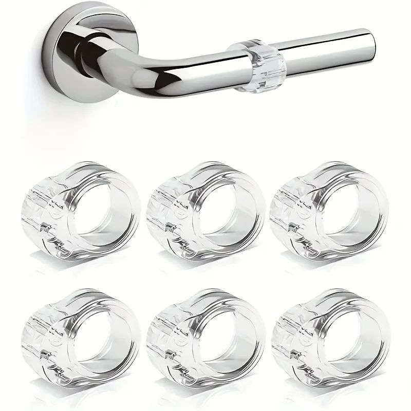 Transparent Door Handle Protector Anti Collision Bumper Household Essentials door stopper home improvement door stopper wall
