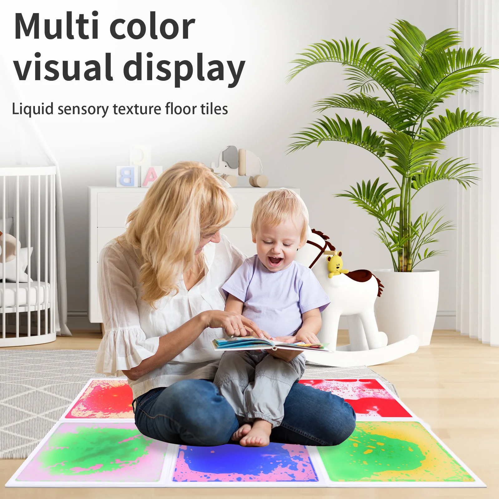 الألعاب الحسية البصرية: وسادة أرضية حسية تعمل باللمس للأطفال الصغار - متعة آمنة وناعمة للاستكشاف الحسي التعليمي #3