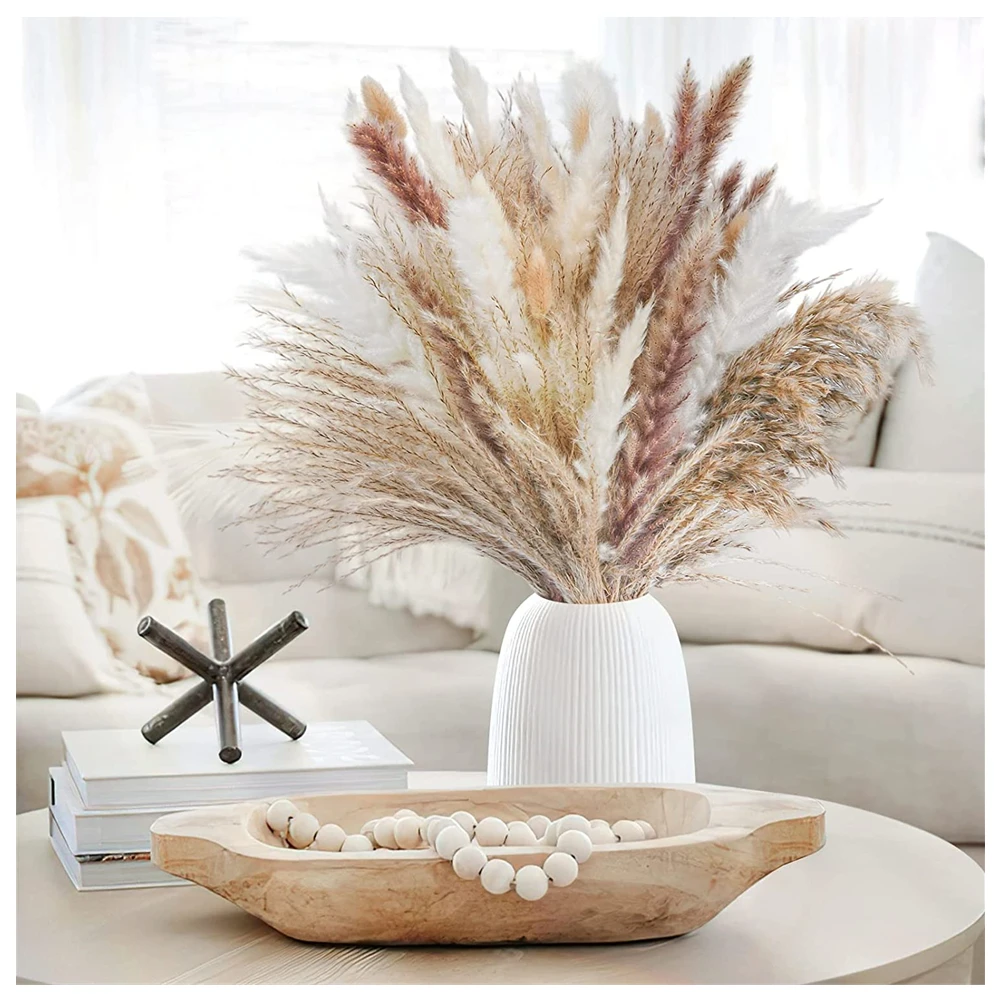 

74pcs Natural Reed Dried Flower Bouquet Country Style Suitable for Bedroom Table Party Home Decoration Christmas Arrangement