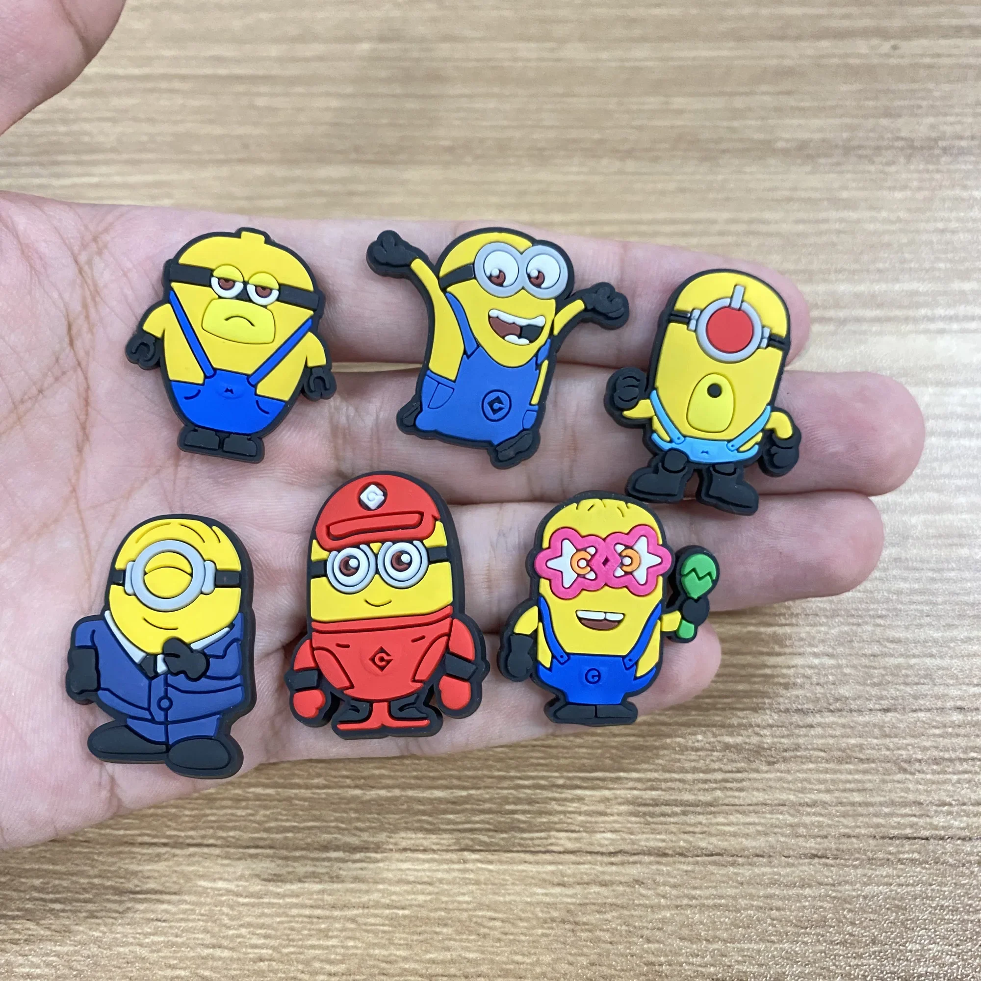 Picture 6: new Minions Decoration Anime Shoe Charms Cute Sandals Shoes Accessories Kawaii PVC Badges for Male and Female Children