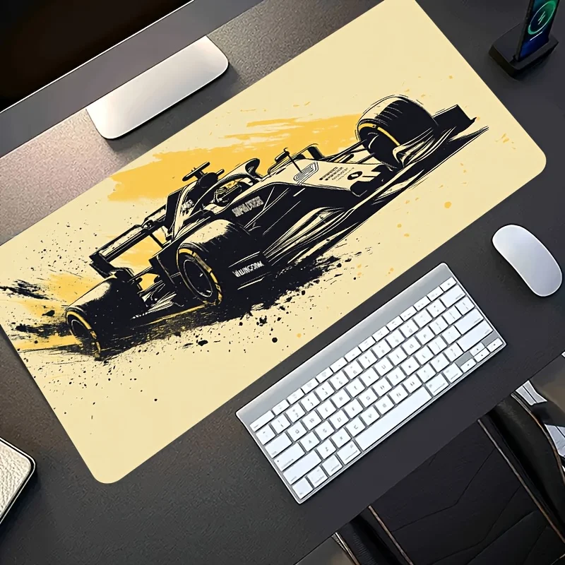

Racing Graffiti Style Extended Desk Mat with Smooth Surface and Anti Slip Rubber Base