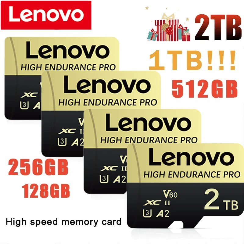 Lenovo 2Tb Micro Tf Sd-Kaart Geheugenkaart Uitra 128 256Gb Micro-Kaart C10 A2 1Tb Tf Flash-Kaarten Cartao De Memoria Voor Telefoonspel