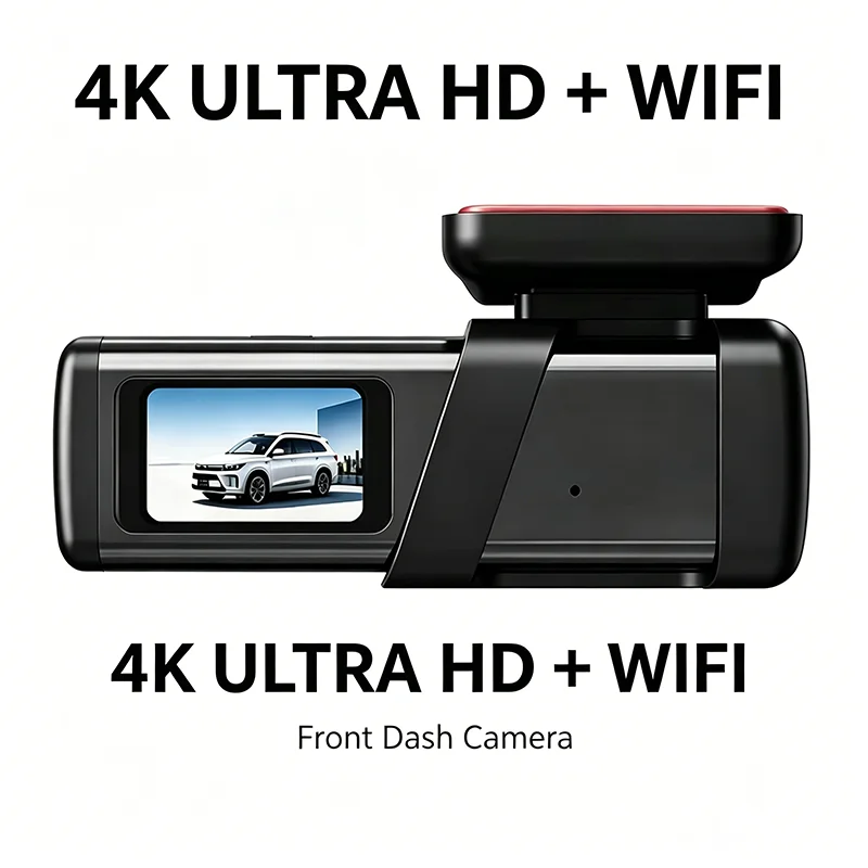 

A69 4K WiFi Car Dash Cam Starlight Night Vision Voice Control Hidden Dash Camera Loop Recording for Vehicle Security