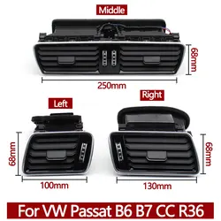 For VW Passat B6 B7 CC R36 Car Front Dashboard Air Conditioning AC Vent Outlet Assembly 3AD819728 3AD819702 3AD819701