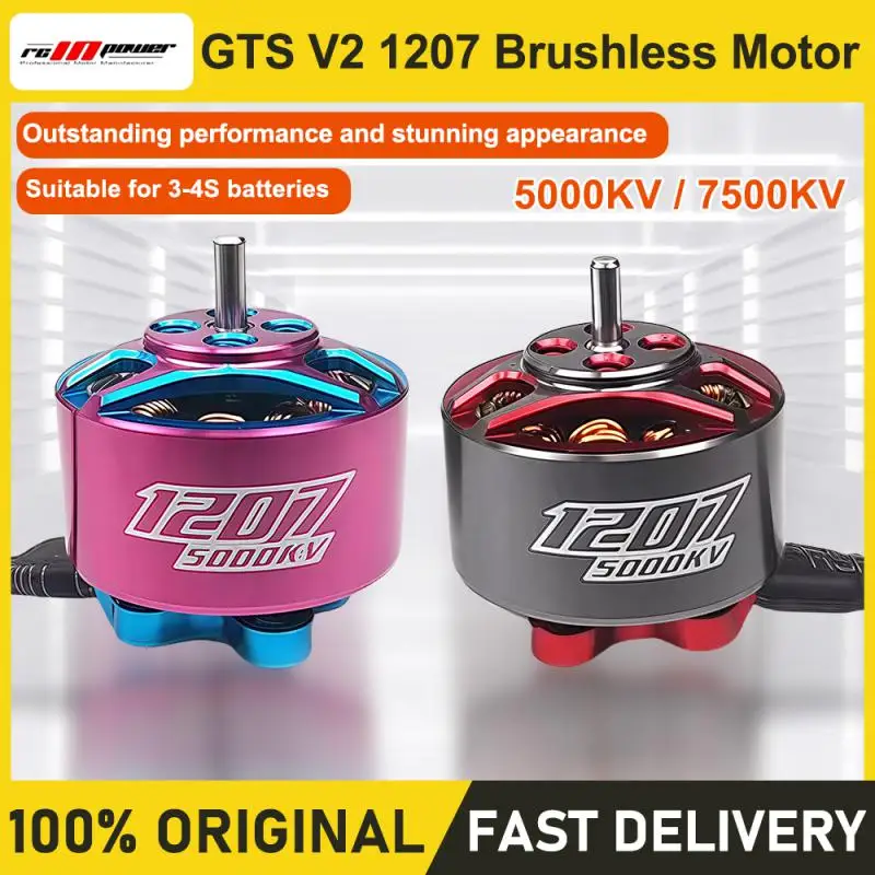 

Rcinpower Gts V2 1207 5000/6000kv 3-4s 7500kv 2-3s Brushless Motor For Rc Drone Fpv Racing Tinywhoop Cinewhoop
