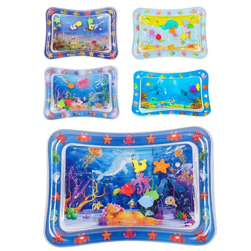 Water Sensory Play Mat Thickened Inflatable Water Mat For Cat And Dog Pet Playmat With Fish Sea Ocean Theme Dog Bed Mats