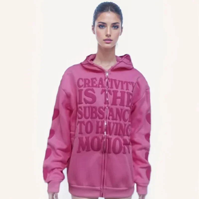 

Europe and the United States Y2K new loose Gothic street Harajuku long-sleeved shirt top female retro letter printed sweater