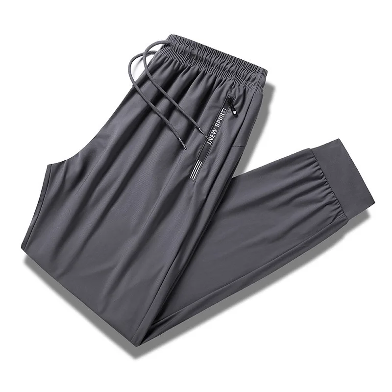 Ice Silk Loose Fit Casual Pants Men's Baskeall Sports Training orts Qui Dry Summer Thin Sle Running Trousers