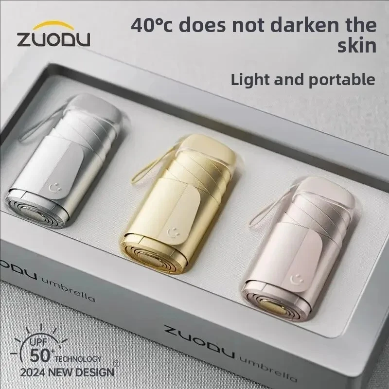 ZUODU Compact Card Parasol - UV Protection Sun Umbrella for Sunny or Rainy Days, Ultra-Lightweight & Dual-Purpose Design