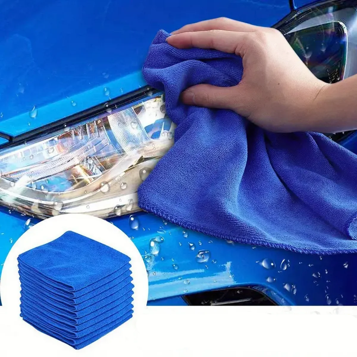 30x30cm Mikrofaser Autowaschtuch Saugfähiges Reinigungstuch für Autopflege-Werkzeuge