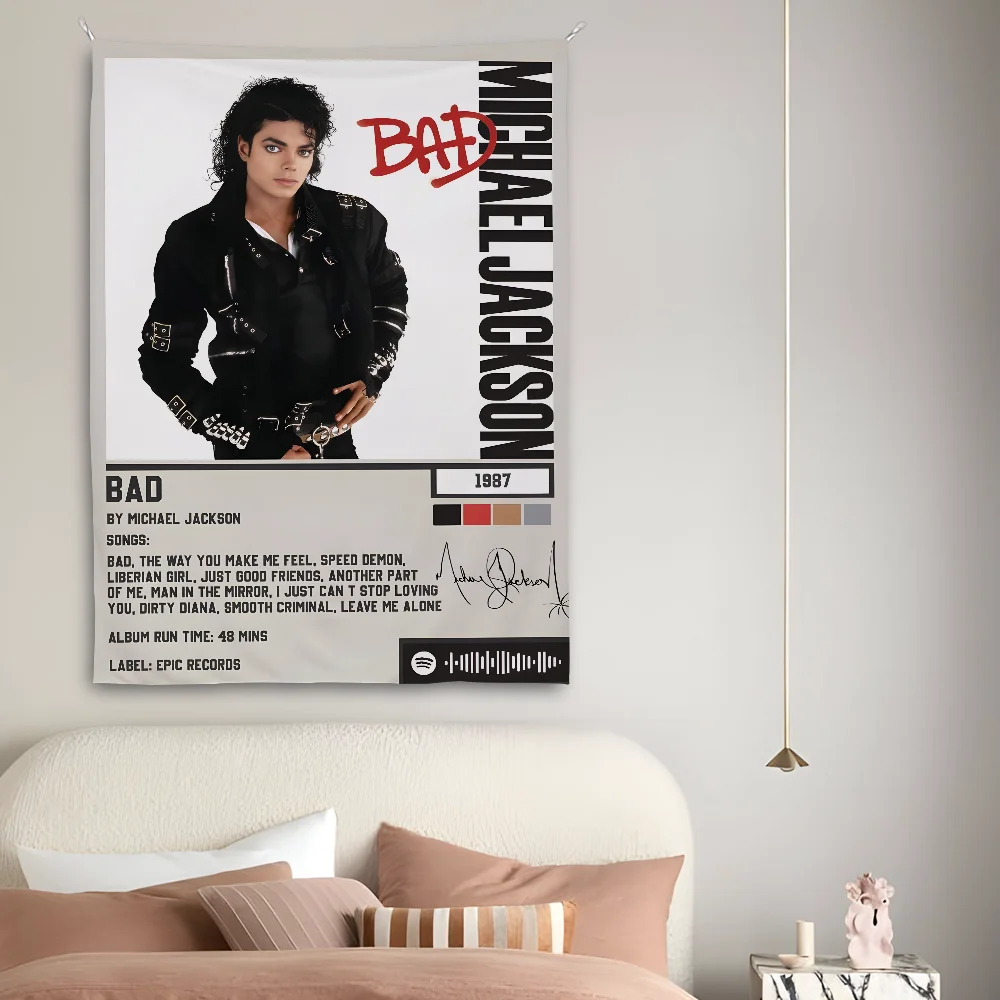 M-Michael Singer JacksonS Album Tapestry Perfect For Home&Living Bedroom Decor Wall Art Backdrop Banner