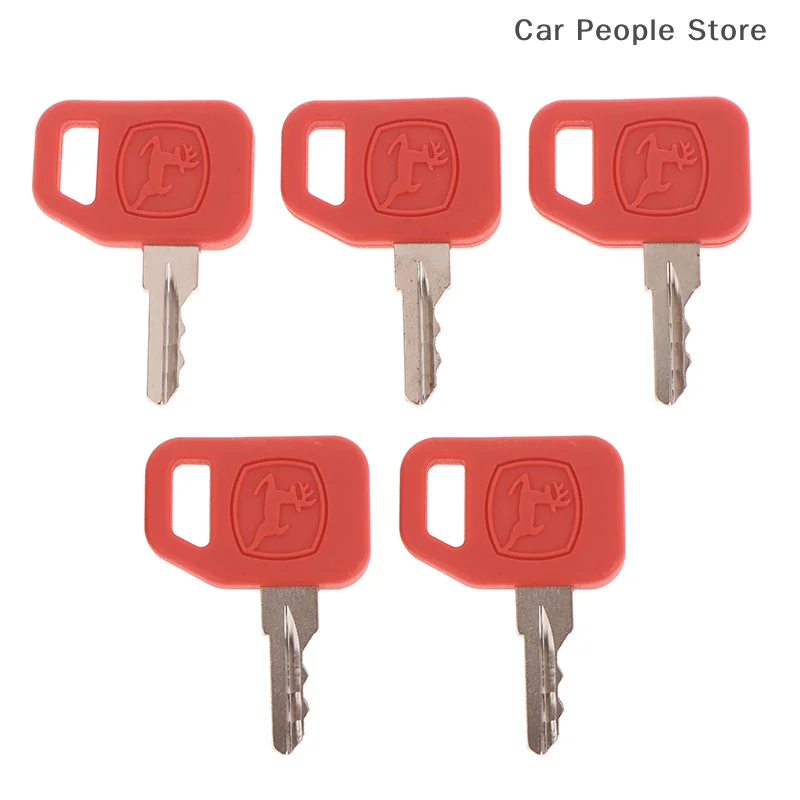 

5 Pcs Power Switch Keys For John Deere AM136681 Excavator Fit All Graders Dozers Skid Steer AR51481 AT195302 AM131841