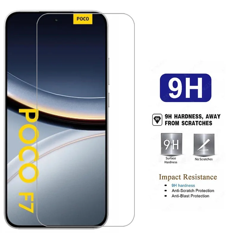 واقي شاشة من الزجاج المقسى لهاتف شاومي بوكو f7 على pocof7 f 7 7f 5g فيلم الهاتف glas 9h xiomi xaomi xiami poc pco