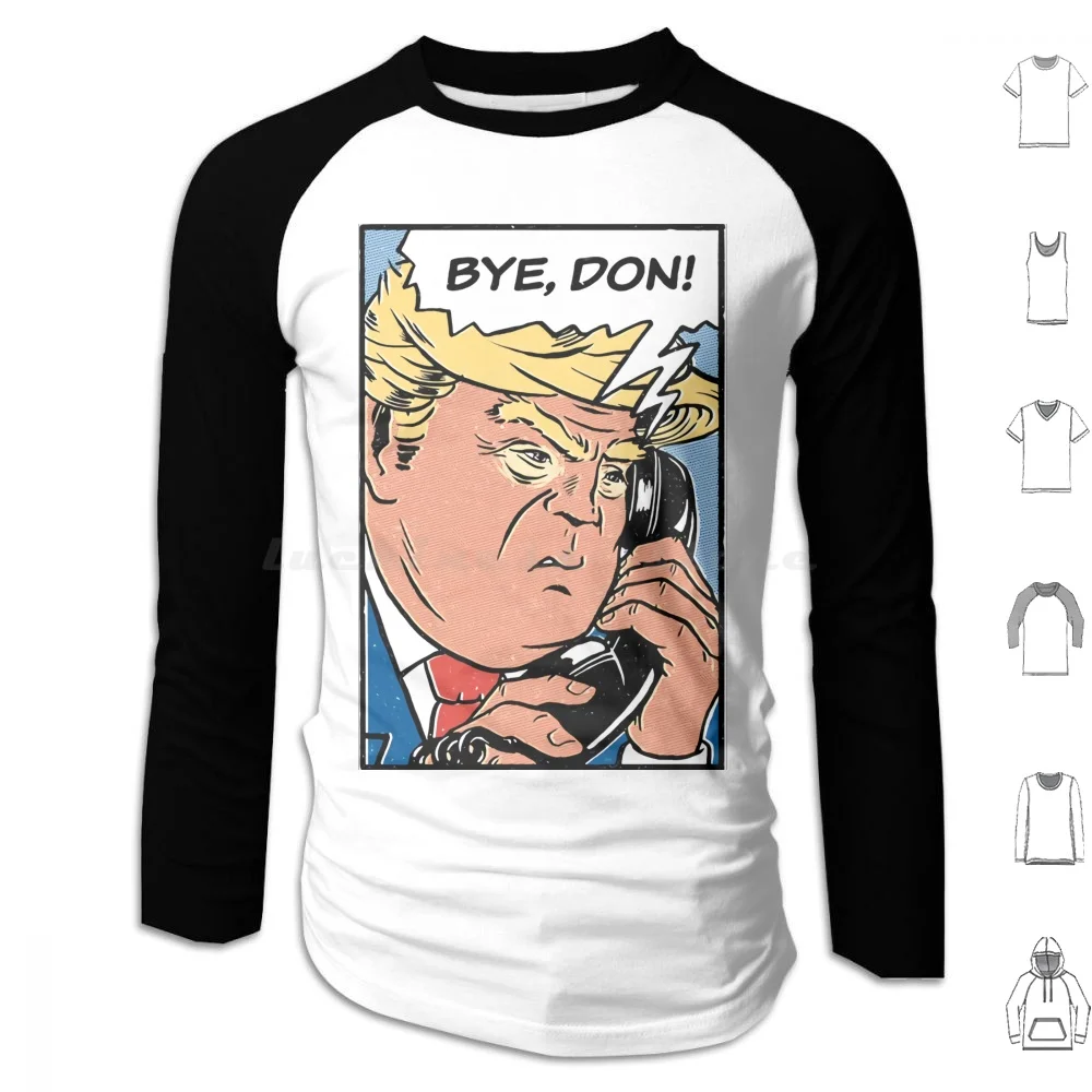 Byedon Comic Hoodies Long Sleeve Anti Trump Trump Donald Trump Joe Biden Biden Harris 2020 Trump Loser Trump Lost Get