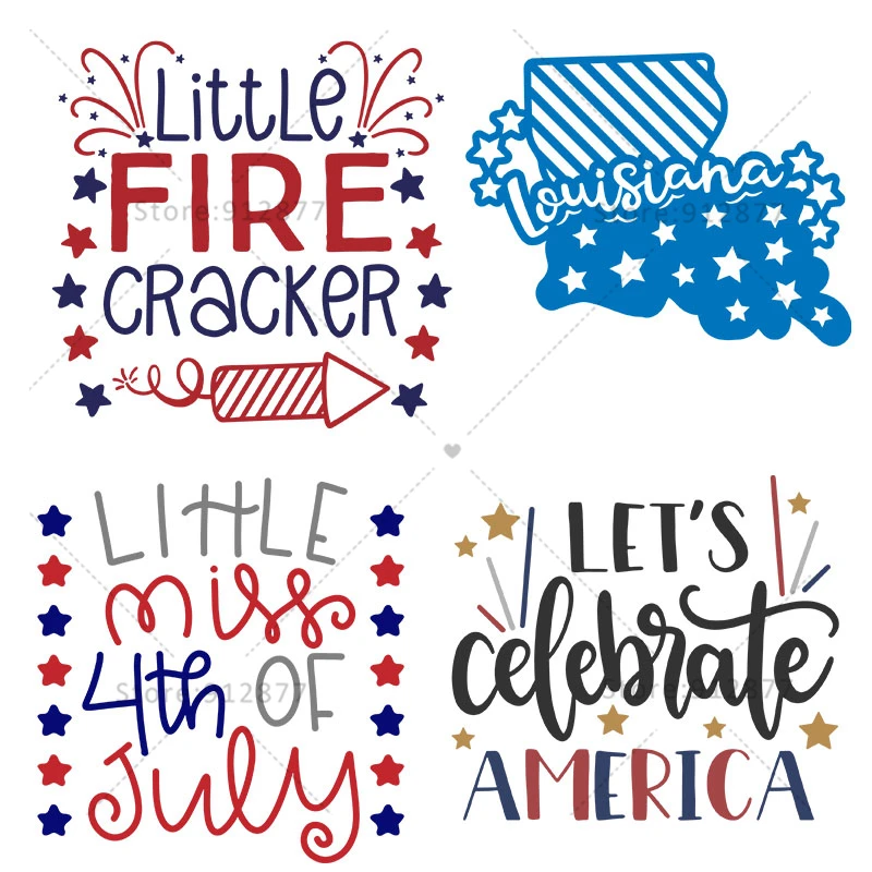 Heat Transfers Life Needs More Fireworks Little Miss Independant Little Mister America Louisiana Little Monster America DIY