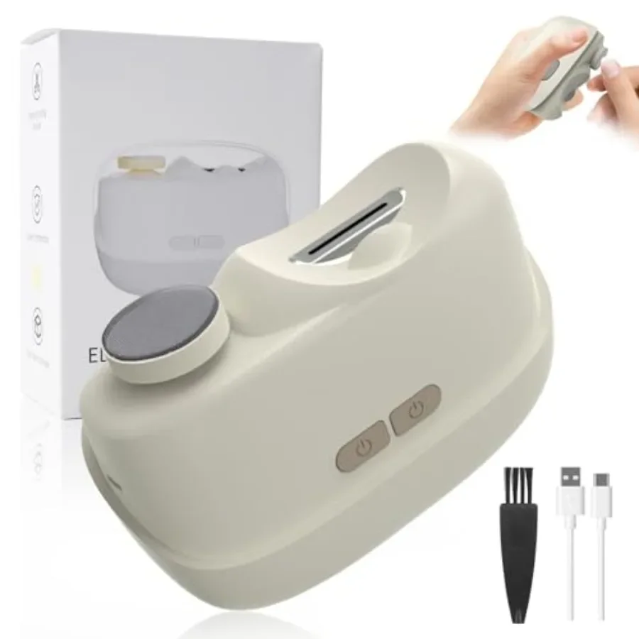 

Upgraded 3 in 1 Automatic Electric Nail Trimmer with Dust Storage Polishing Function and LED Light for Portable Use on Toenails
