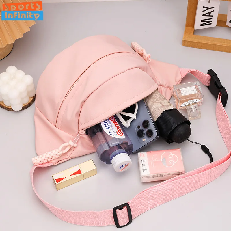 Korean Fashion Large Capacity Waistpack Women's Shoulder Bag Foreign Versatile Women's Bag Belt Bag Running Bag Cycling Bag