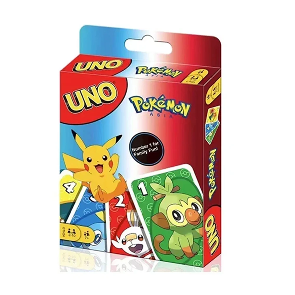 UNO FLIP! Board Game Pokemon Anime Cartoon ONE PIECE Figure Pattern Family Funny Entertainment uno Cards Games Christmas Gifts