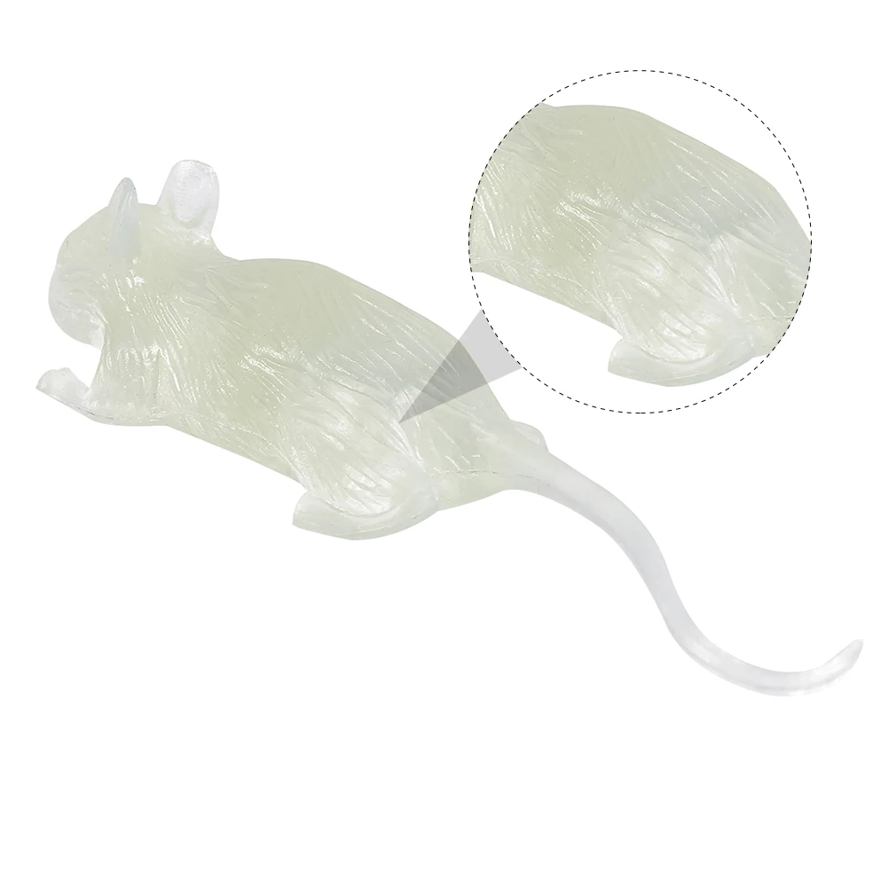 20Pcs Artificial Mouse Prank Toy Luminous Halloween Trick Mouse Model Realistic Rodent Gag Props for Fun and Party Jokes
