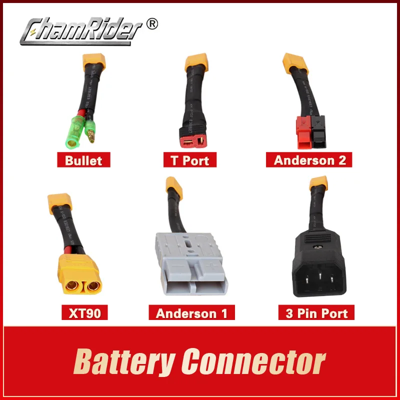 Electric Bicycle Battery Adapter Connector XT60 XT90 Anderson Bullet Connector Battery Adapter