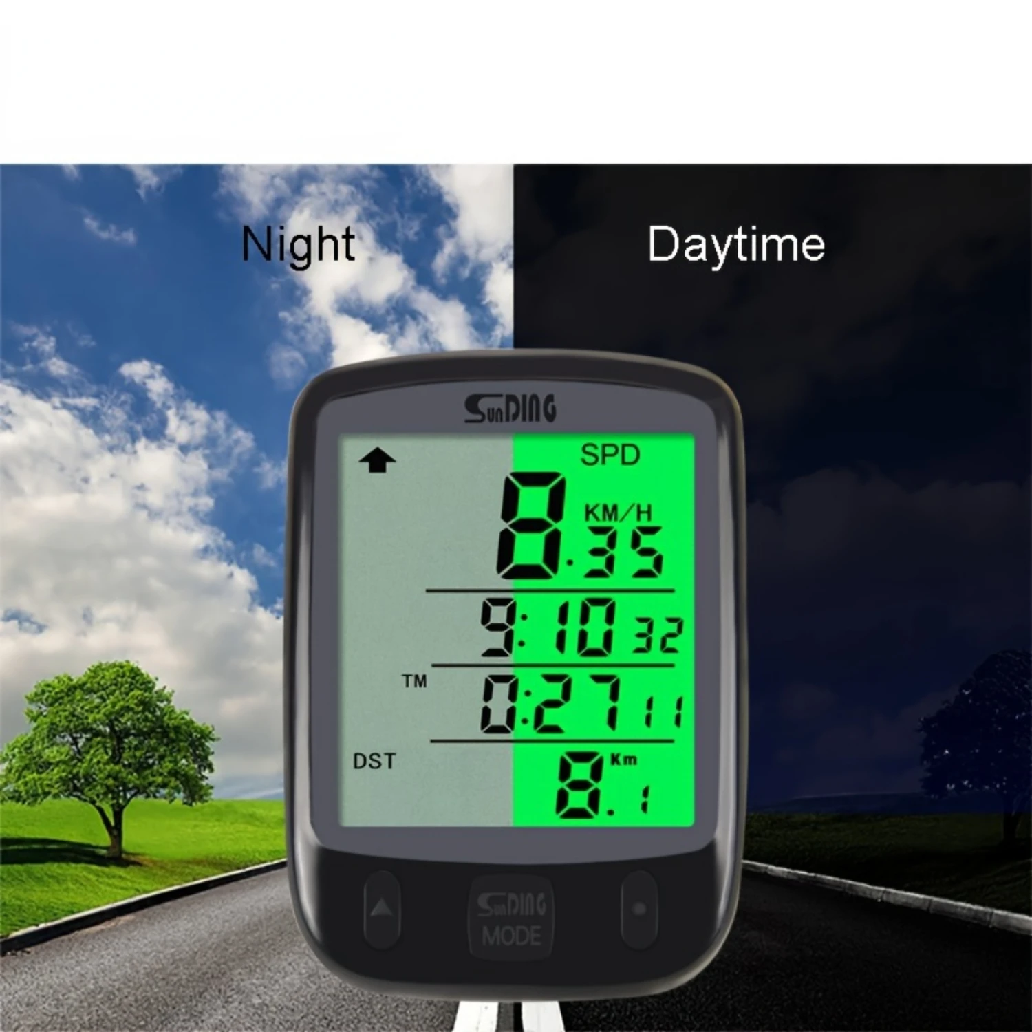 1pc Multifunctional Waterproof Bike Speedometer And Odometer With LCD Display, Bicycle Computer Cycling Tracker For Distance, Sp