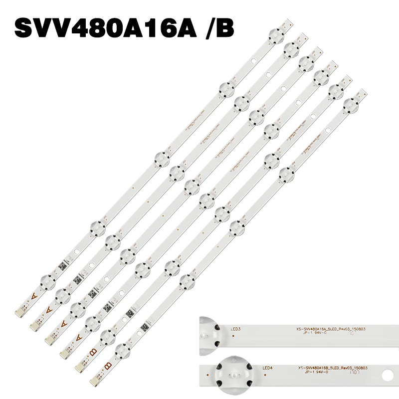 

НОВАЯ светодиодная лента подсветки SVV480A16B_5LED_Rev03_150803 SVV480A16A для 48HB6T62U VES490UNDS-2D-N19 VES480UNDS-2D-N11 48 дюймов телевизора