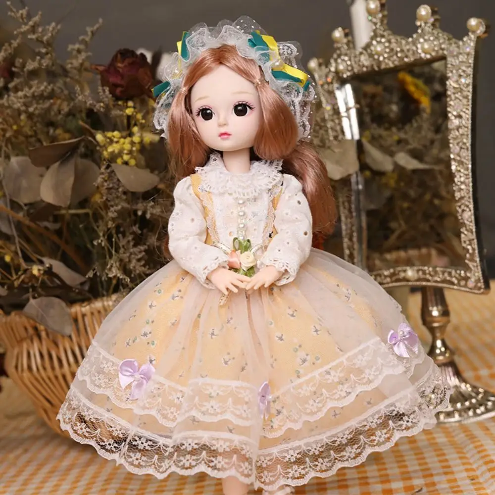 Fairy Plastic 30CM Movable Joint Doll Safety Princess Toy Girl Dress Up Toys With Music 3D Makeup Doll Gift