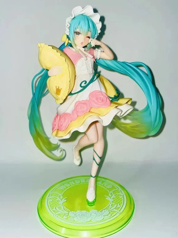 ฟิกเกอร์แอคชั่นดั้งเดิมของ Hatsune Miku รูปปั้นเจ้าหญิงนิทราดินแดนมหัศจรรย์น่ารักๆของเด็กผู้หญิงคอลเลกชัน PVC รูปปั้นของขวัญสำหรับเด็ก