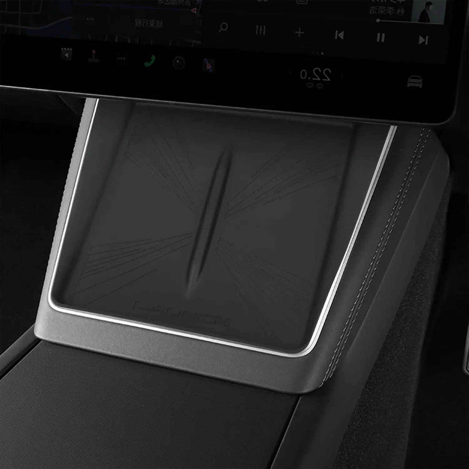 

Custom Fit Wireless Charging Pad For Tesla Model Y Juniper 2025-2026 Center Console Anti-Slip Silicone Mat Car Accessories HD