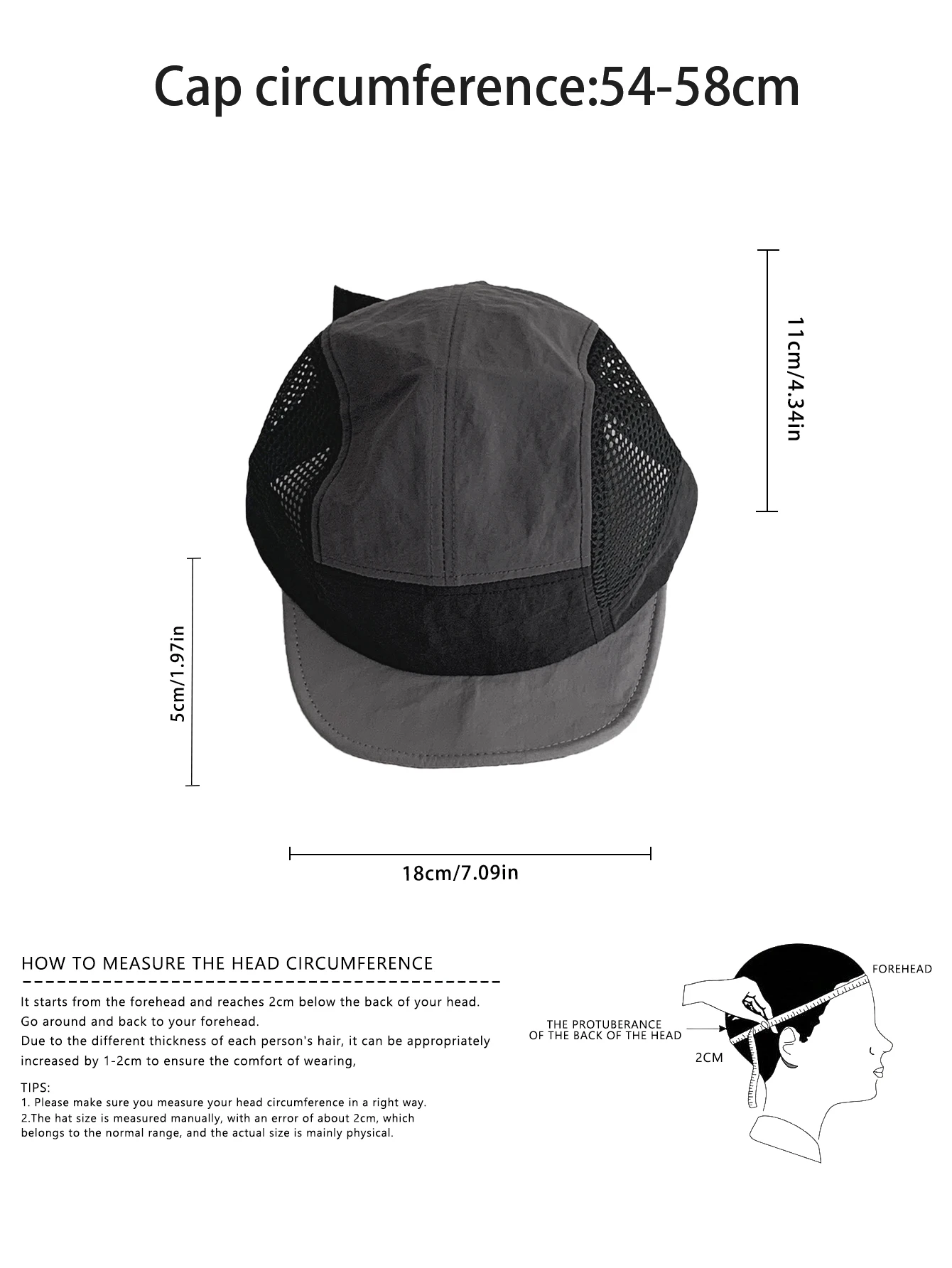 قبعة بيسبول شبكية صيفية رفيعة مكونة من خمس قطع سريعة الجفاف للرجال والنساء، قابلة للتنفس، كاجوال، متعددة الاستخدامات، قبعة بلغت ذروتها